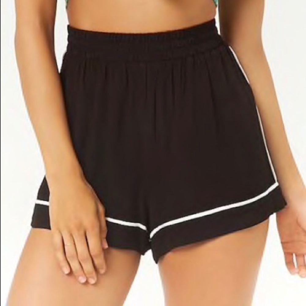 Piped-Trim Shorts